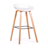 Barstoel Scandinavisch van 75cm in Beukenhout - Mobelarium