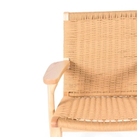 Poltrona Catani CH25 | Design scandinavo in frassino e corda naturale