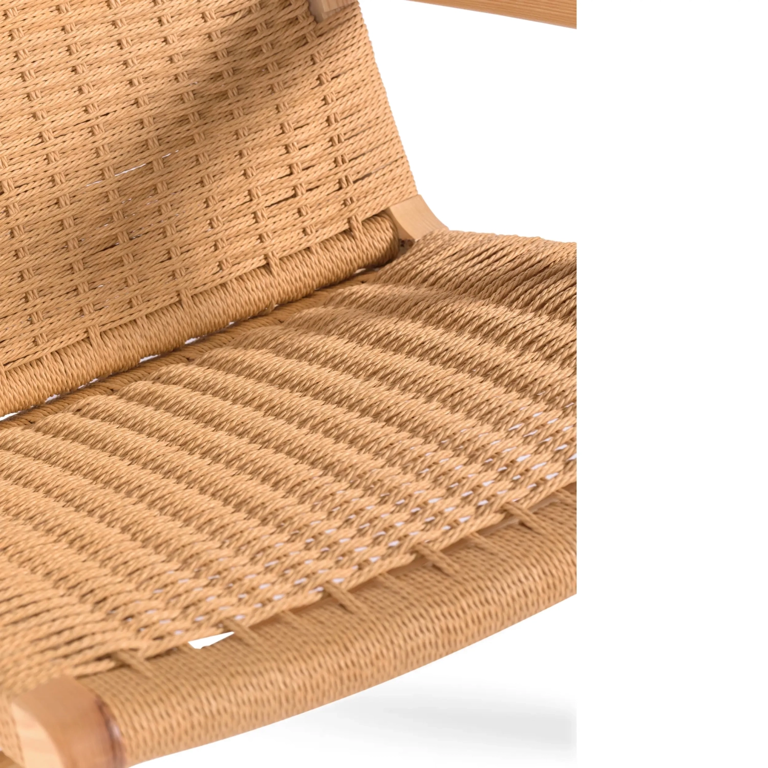 Fotel Catani CH25 | Skandynawski design z jesionu i naturalnej liny