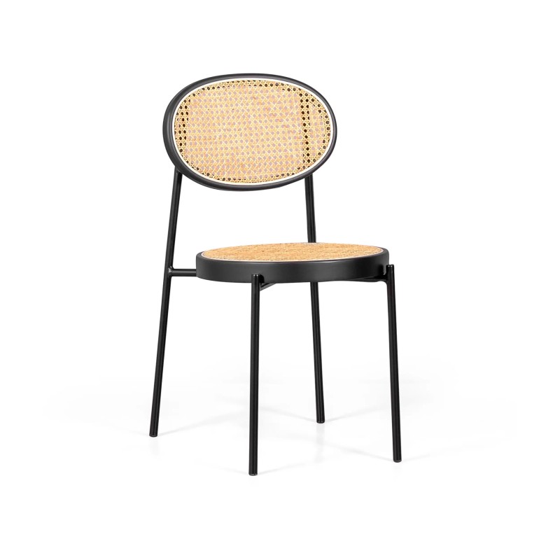 Retrodesignstol Preston med detaljer i naturrotting