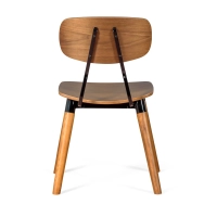 Krzesło Copine z drewna orzechowego | Przemysłowy design retro - Mobelarium