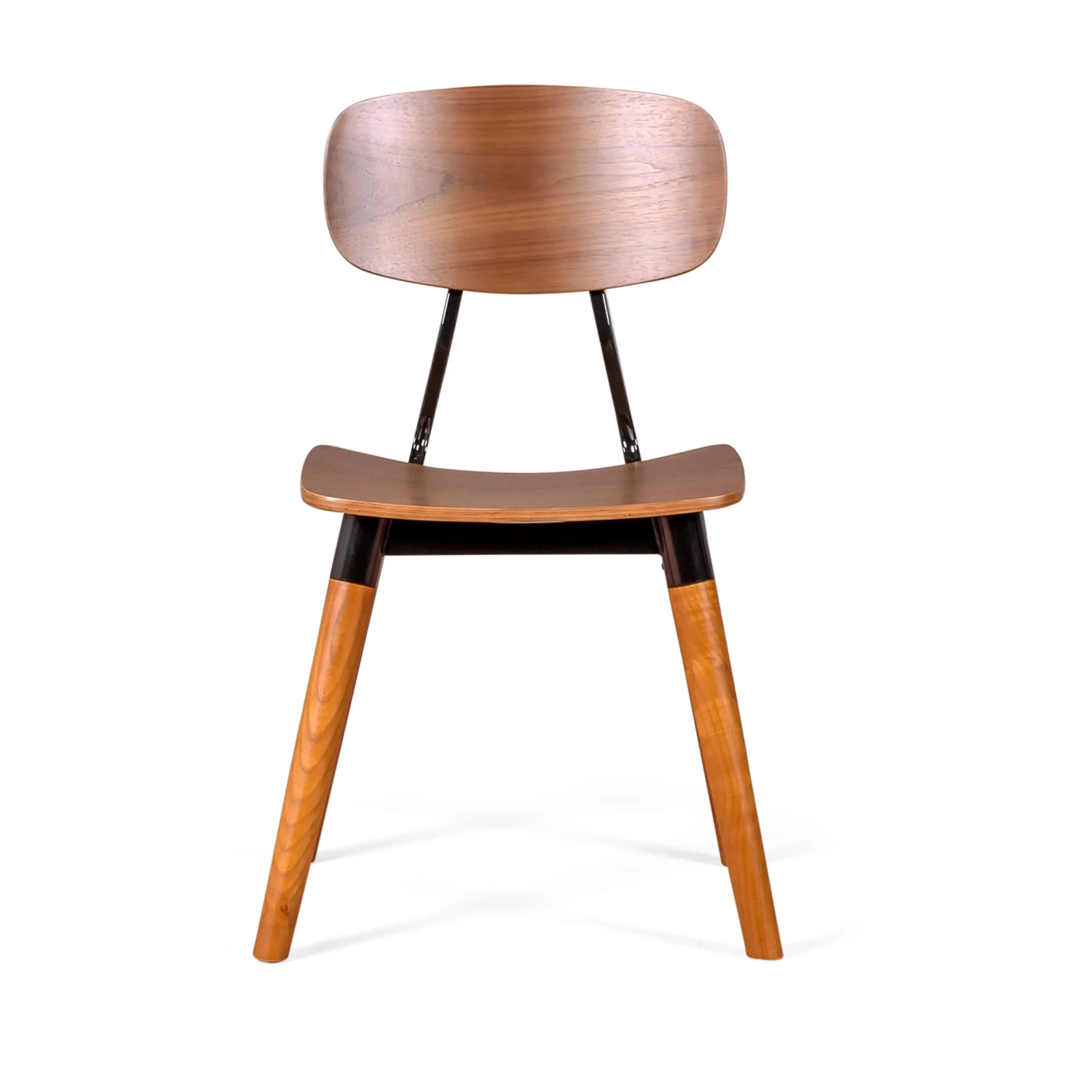 Copine-stol i valnötsträ | Industriell retrodesign Mobelarium