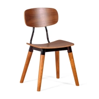 Copine Stuhl aus Walnussholz | Industrielles Retro-Design - Mobelarium