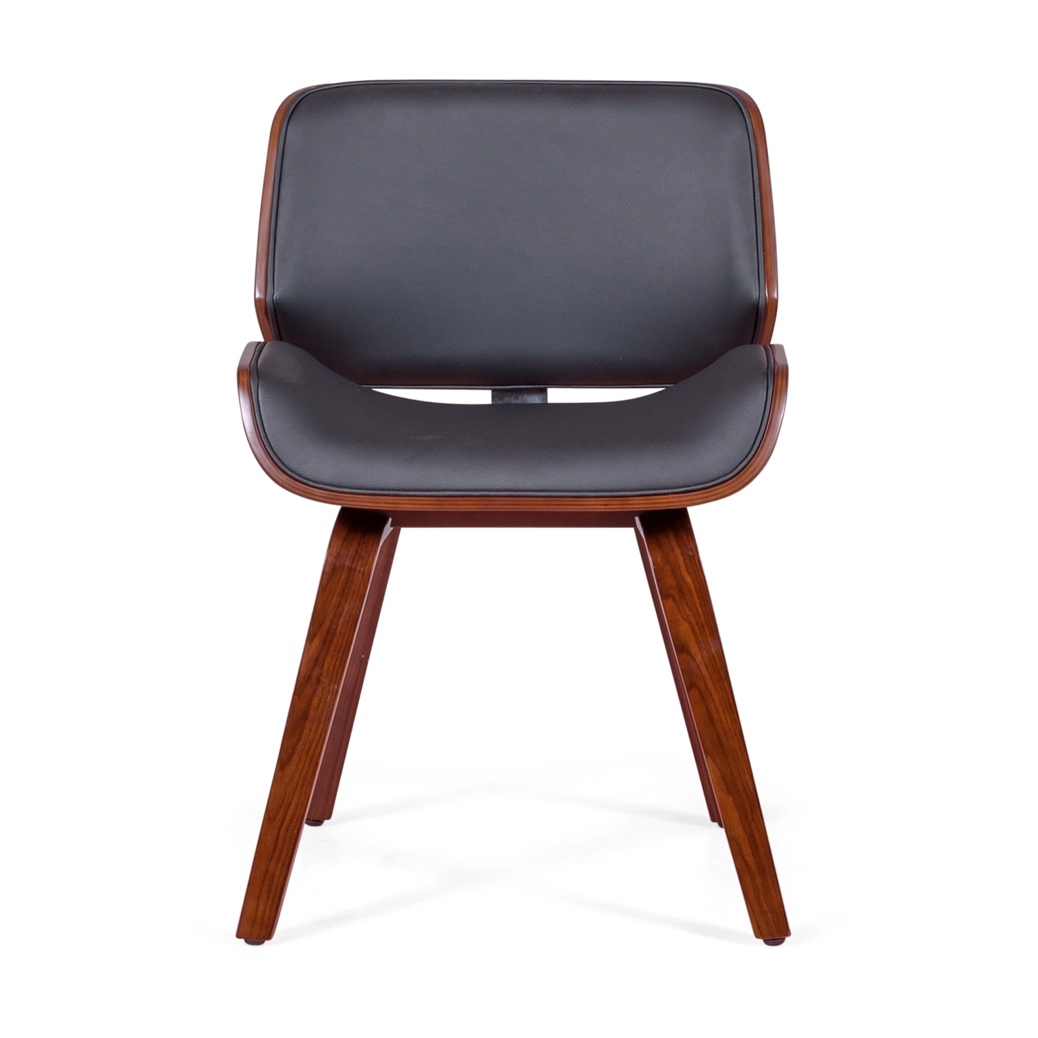 Stol Nordic i valnöt och svart konstläder | Elegant skandinavisk design