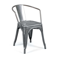 Réplica do design da cadeira Tolix com apoios para os braços
