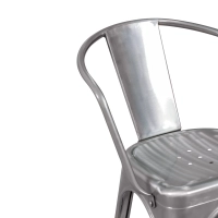 Metalen stoel Bistro met armleuningen - Stapelbaar en stevig Mobelarium