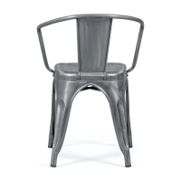 Sedia in metallo Bistro con braccioli - Impilabile e robusta Mobilie Design