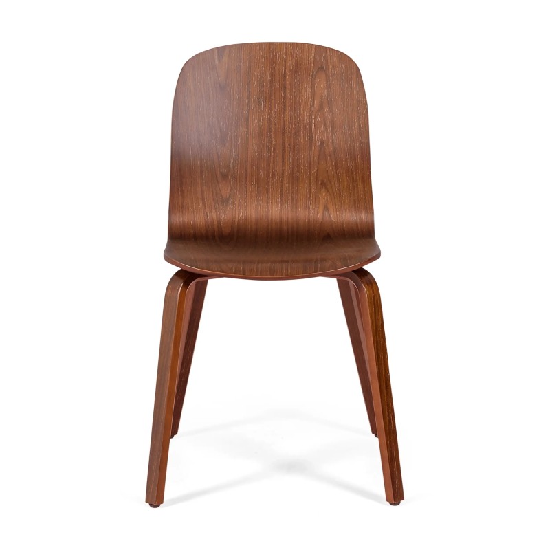 Designerskie krzesło Skandynawia Hut z drewna orzechowego | Elegancki styl skandynawski
