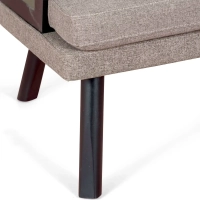 Leeds Natuur Rotan Leunstoel met Katoenen Kussen : Vintage Stijl Scandinavisch