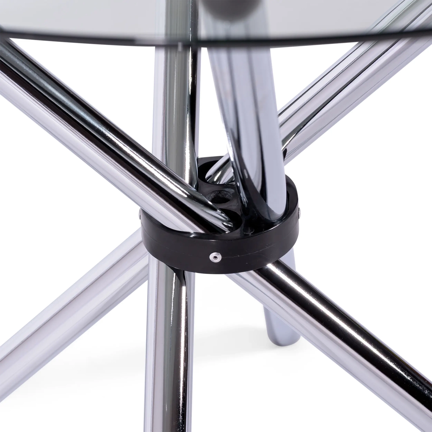 Mesa Redonda de Cristal 80 cm | Diseño Moderno para Cocina y Comedor