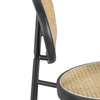 Barstol Vintage Preston 75 cm | Naturrotting och svart ram