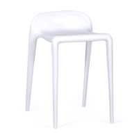 Taburete de diseño Didi 45 cm Blanco | Diseño Minimalista y Ligero