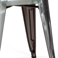 Taburete Metálico Bistro 45 cm | Estilo Industrial Apilable