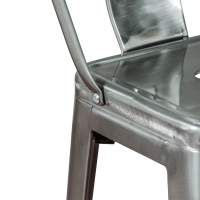 Barstol Metalic med ryggstöd - Industriella stolar och pallar
