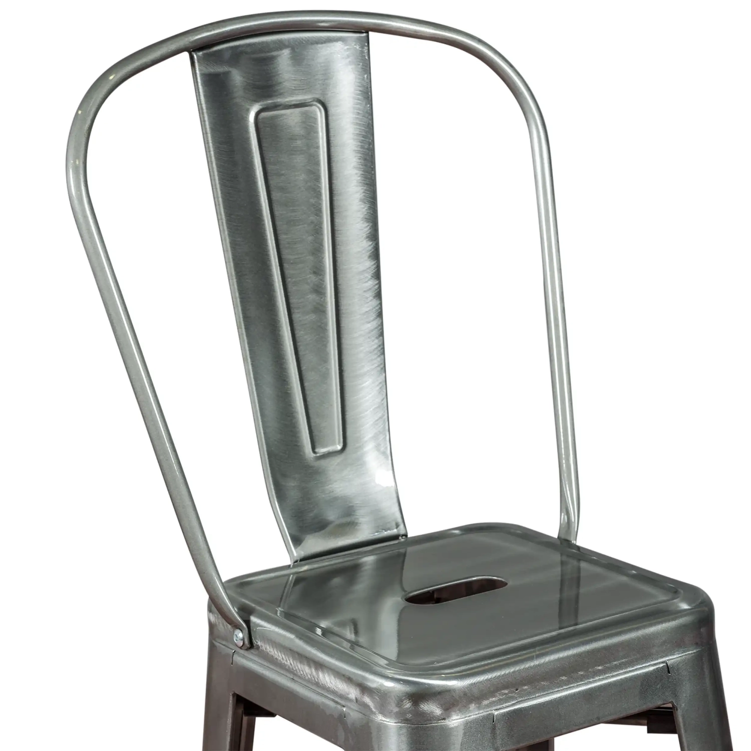 Tamborete Metalic com encosto - Cadeiras e bancos industriais