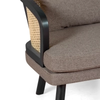 Loveseat 2 istuttava sohva Leeds luonnon rottinki | Vintage Style Skandinaavinen