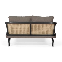 Loveseat 2 istuttava sohva Leeds luonnon rottinki | Vintage Style Skandinaavinen