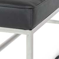 Praga Design-penkki kromattua terästä ja keinonahkaa | Moderni tyyli