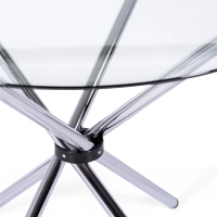 Kulatý skleněný stůl 80 cm | Moderní design do kuchyně a jídelny