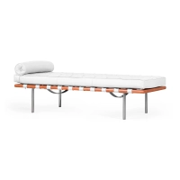 Replica daybed Barcelona Daybed in pelle bianca