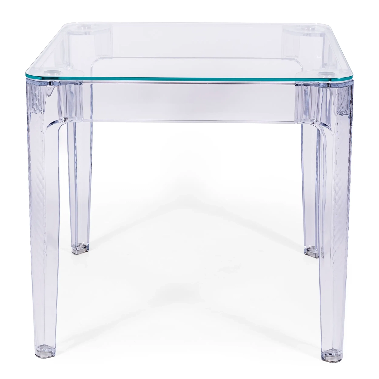 Mesa de jantar quadrada Ghost 80 cm : Design moderno transparente