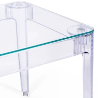 Ghost Square Esstisch 80 cm : Transparentes Modernes Design
