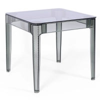Ghost Vierkante Eettafel 80 cm : Transparant Modern Ontwerp
