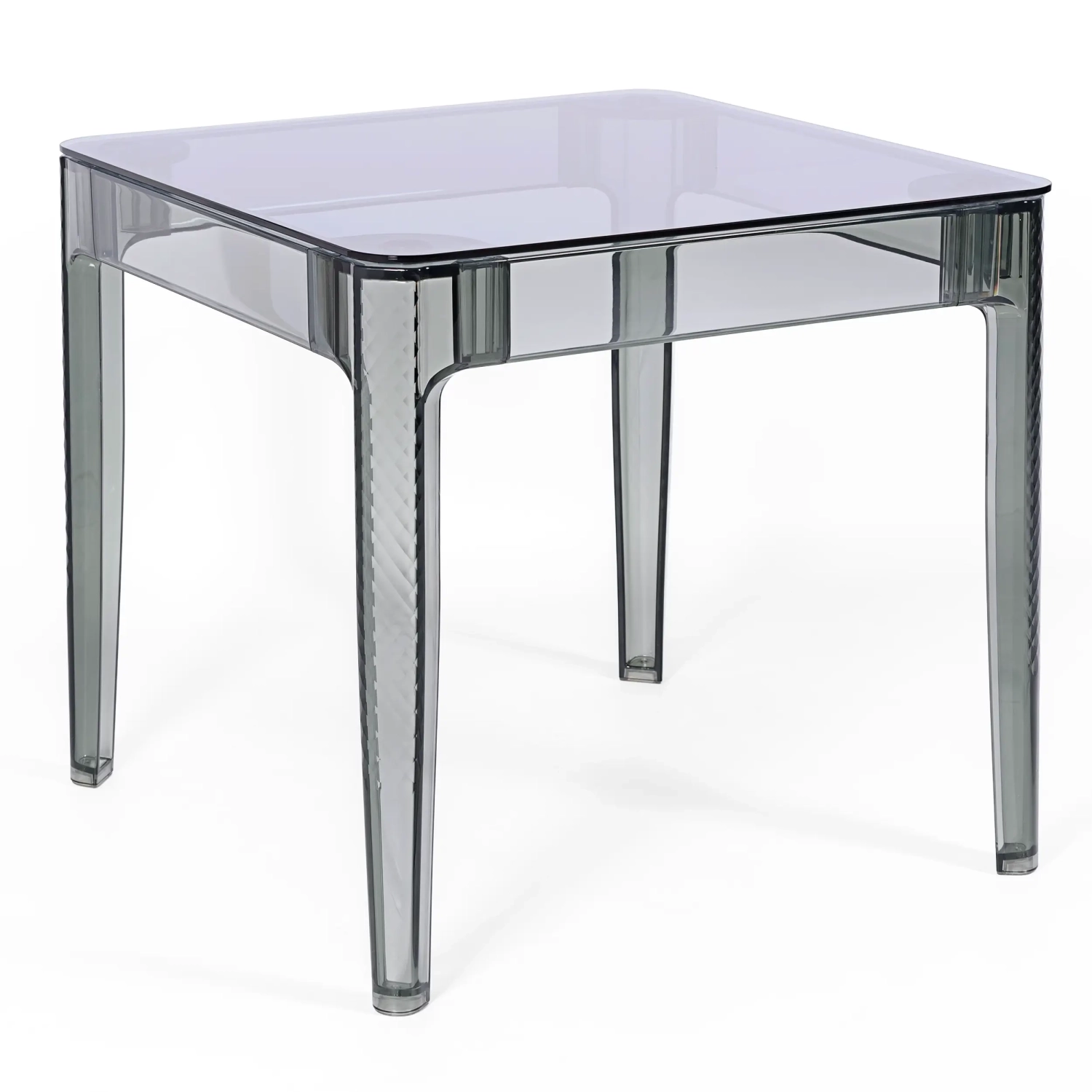 Tavolo da pranzo quadrato Ghost da 80 cm: design trasparente e moderno