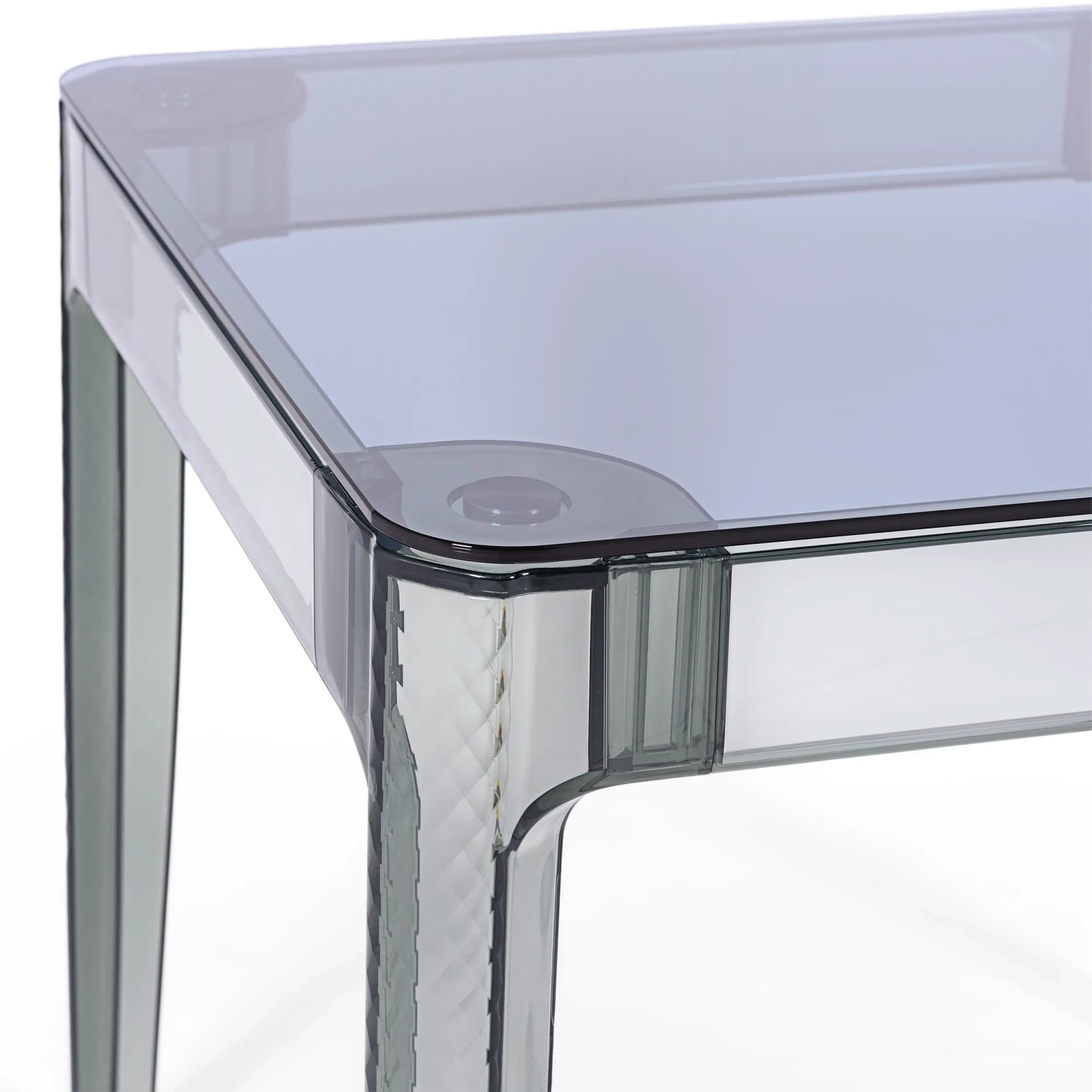 Tavolo da pranzo quadrato Ghost da 80 cm: design trasparente e moderno