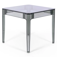 Tavolo da pranzo quadrato Ghost da 80 cm: design trasparente e moderno