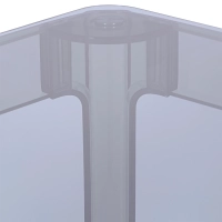 Tavolo da pranzo quadrato Ghost da 80 cm: design trasparente e moderno