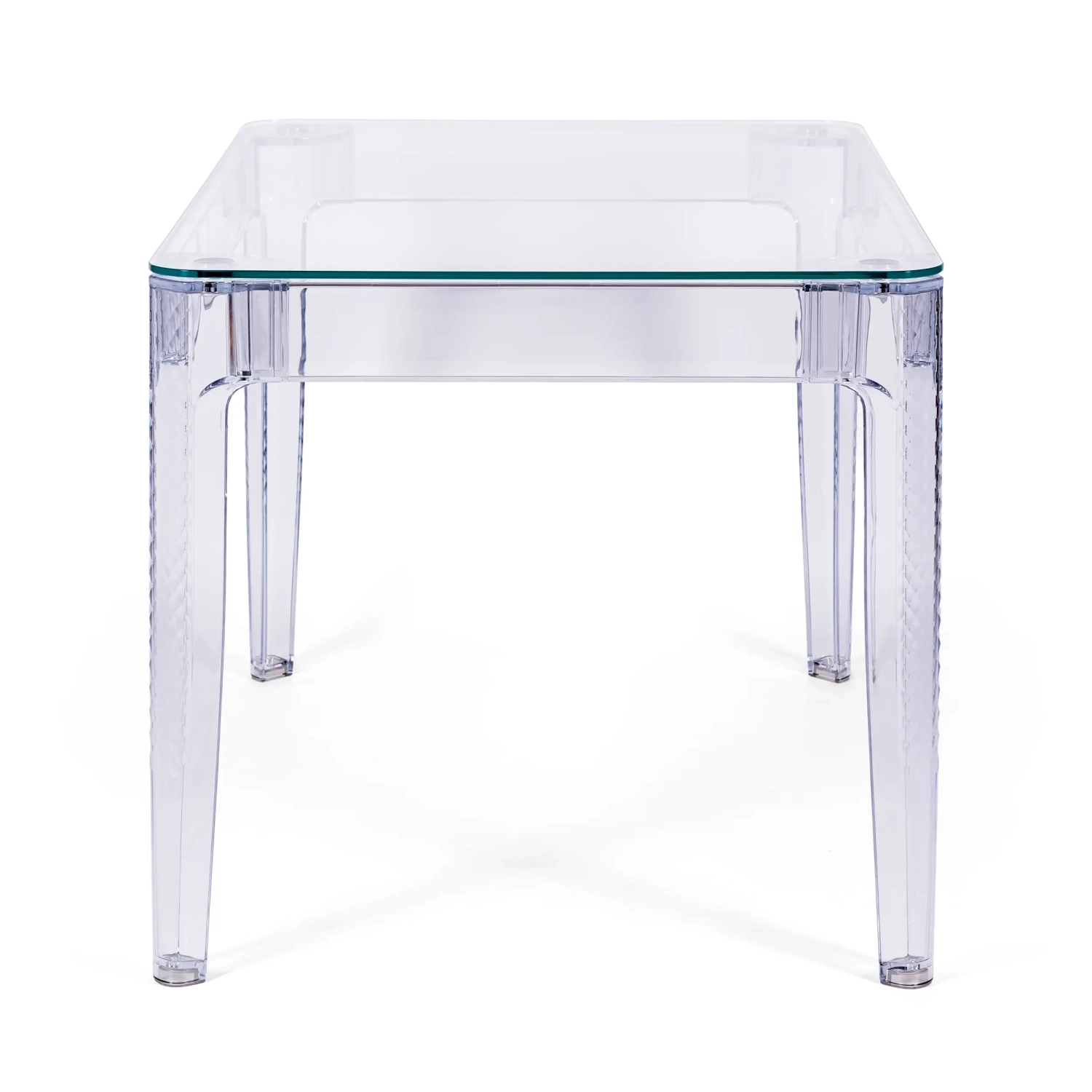 Ghost Rechthoekige Eettafel 120x80 cm | Transparant en Modern Ontwerp