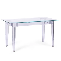 Ghost Eettafel 140x80 cm | Modern Transparant Ontwerp