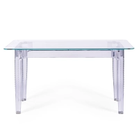 Mesa de jantar Ghost 140x80 cm | Design moderno e transparente