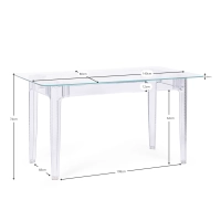 Ghost Eettafel 140x80 cm | Modern Transparant Ontwerp