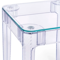 Ghost Square Table 60x60 cm | Transparent and Minimalist Design