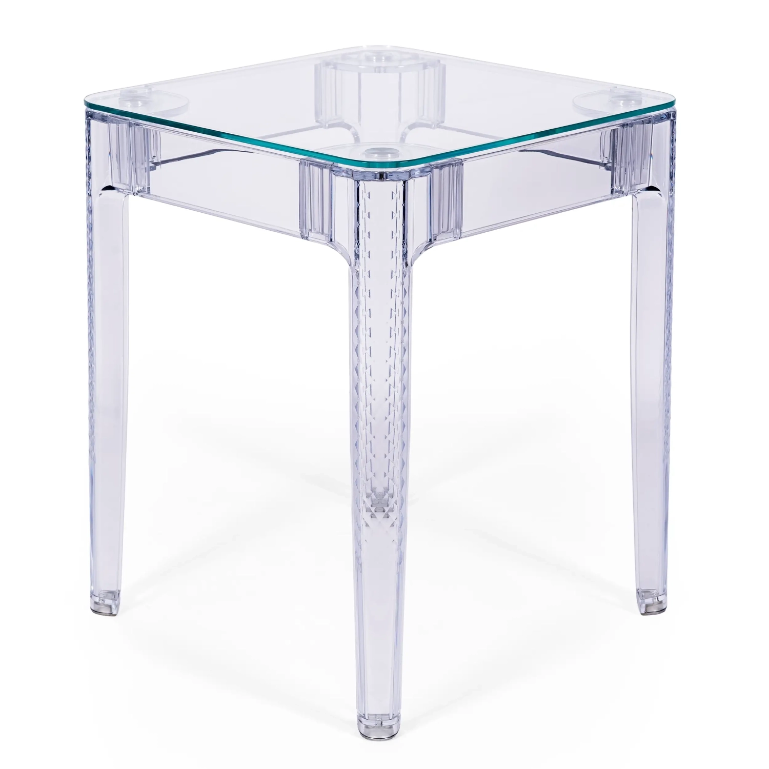 Tavolo quadrato Ghost 60x60 cm | Trasparente e dal design minimalista