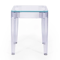 Ghost Square Table 60x60 cm | Transparent et design minimaliste