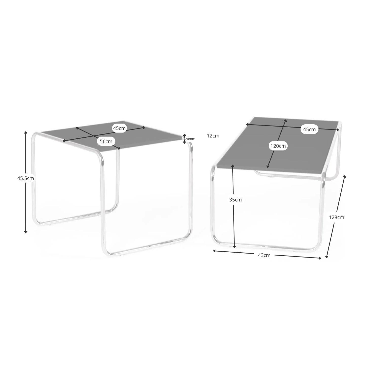 Inspiration set Bord Laccio Breuer | Bauhaus Design | Soffbord & Sidobord