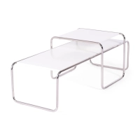 Réplica da mesa de centro branca Laccio Breuer