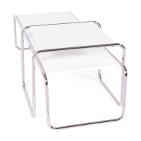 Set di tavolini d'ispirazione Laccio Breuer | Bauhaus Design | Tavolini da caffè e laterali
