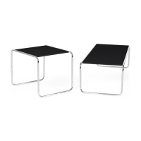 Conjunto de inspiração Mesas Laccio Breuer | Design Bauhaus | Mesas de centro e mesas de apoio