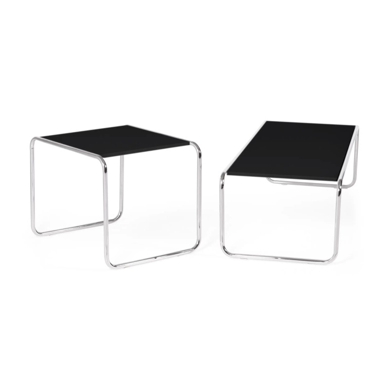 Set di tavolini d'ispirazione Laccio Breuer | Bauhaus Design | Tavolini da caffè e laterali