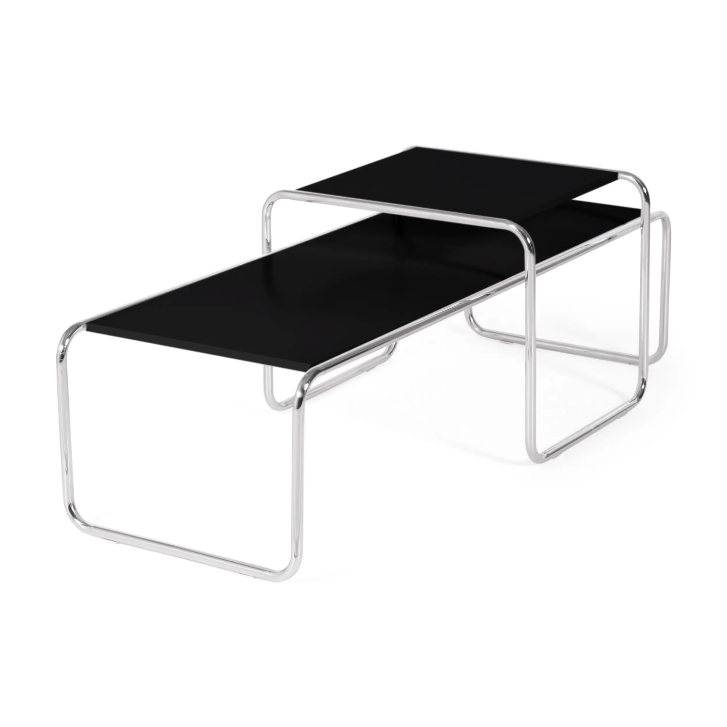 Réplica da mesa de centro preta Laccio Breuer