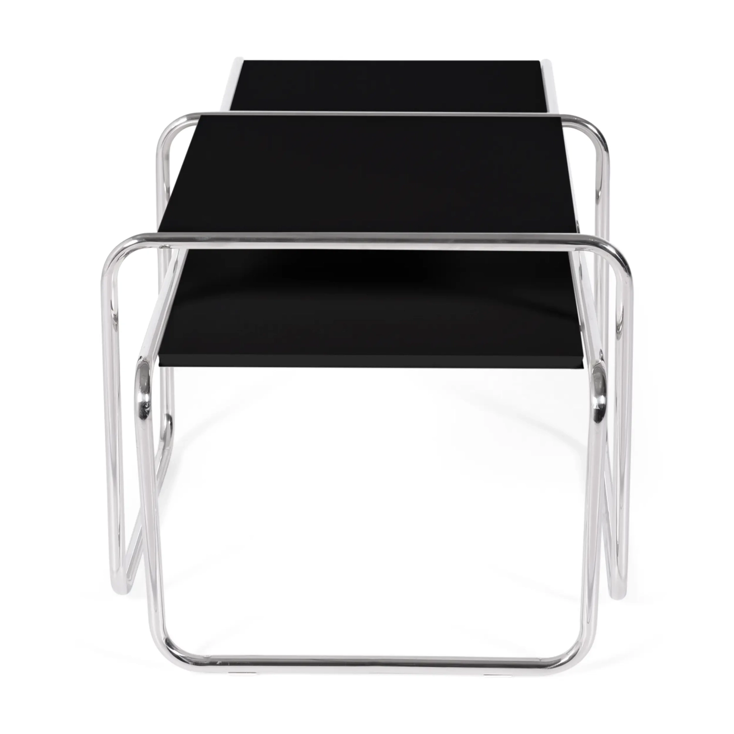 Set di tavolini d'ispirazione Laccio Breuer | Bauhaus Design | Tavolini da caffè e laterali