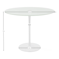 Stolik Tulip szklany stolik 90 cm | Nowoczesny i Elegancki | Mobelarium