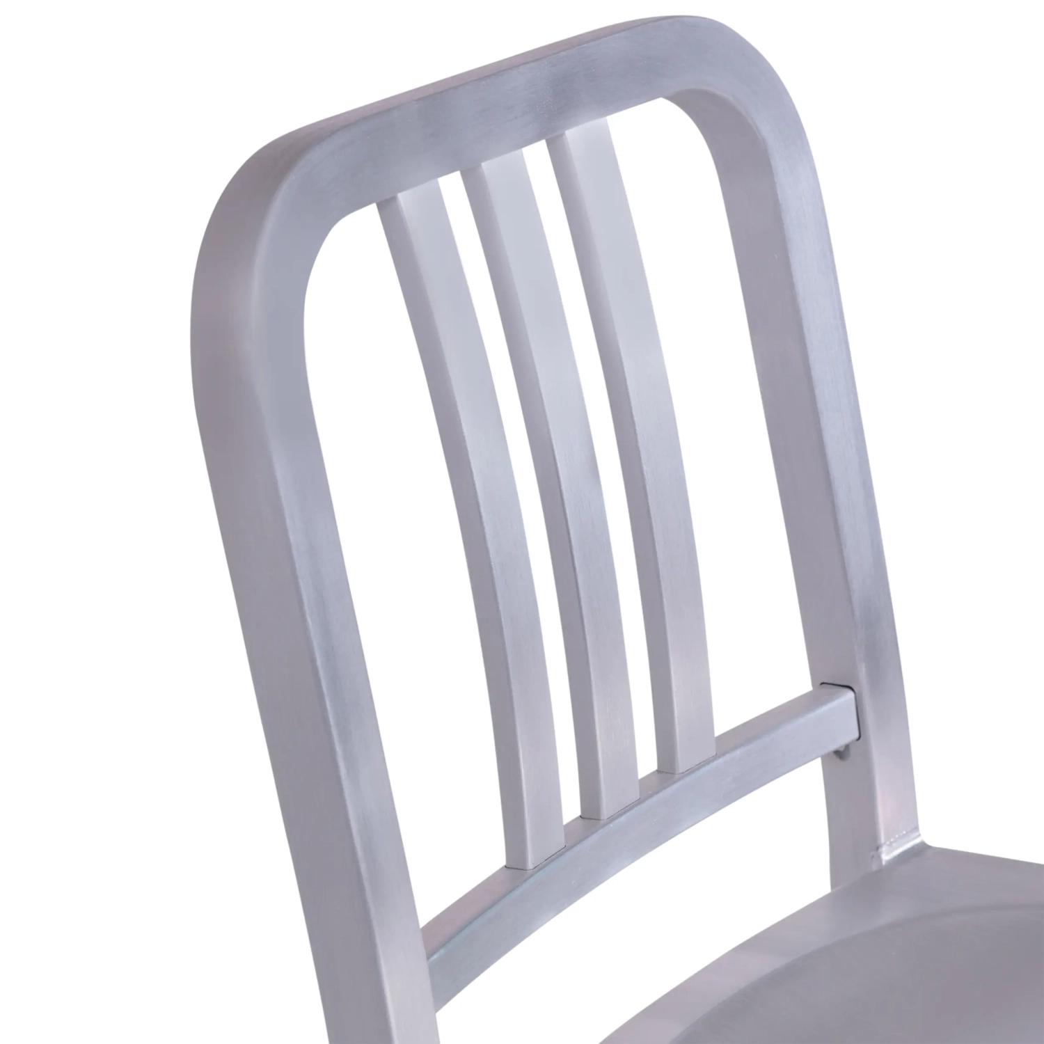 Tamborete Navi Army 66 cm em alumínio | Design industrial elegante