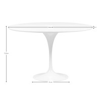 Inspiration Dining Tulip Table 100cm - Design Table - Mueble Design