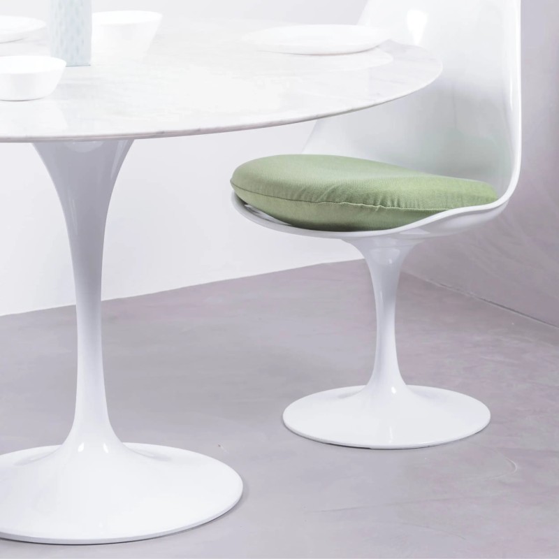 Inspiratie Tulip Eettafel in Carrara Marmer 120cm - Design Meubels