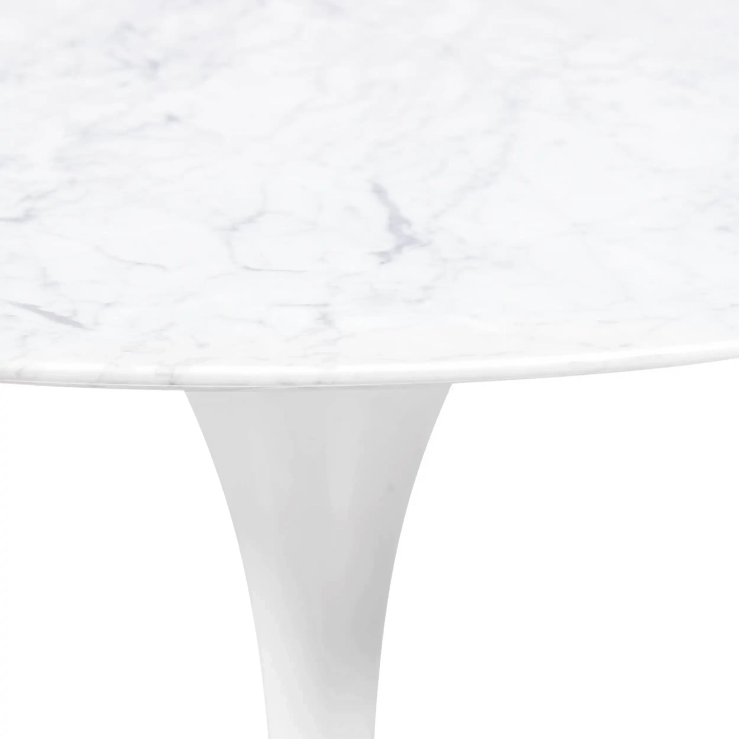 Tulip (120cm) Design Esstisch in Carrara Marmor - Mobelarium